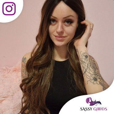 Luxe Bruine Pruik Front Lace Wig - 60 cm Pruik Sassy Goods