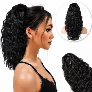 Ponytail Extensions Zwart 45 cm