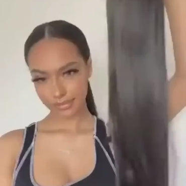 VORBESTELLUNG Pferdeschwanz Extensions Schwarzes langes Haar - Pferdeschwanz 65 cm