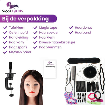Kastanjebruin Oefenhoofd Kappershoofd Oefenhoofd Sassy Goods