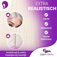Lace Wig Licht Wit Pruik Sassy Goods