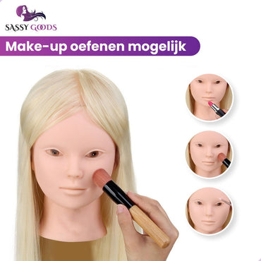 Oefenhoofd Kappershoofd Blond 80% Echt Haar Oefenhoofd Sassy Goods