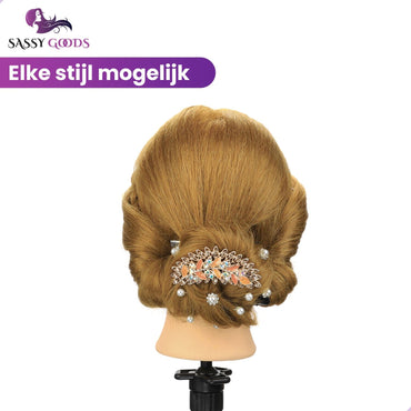 Oefenhoofd Kappershoofd 90% Echt Haar Bruin Oefenhoofd Sassy Goods