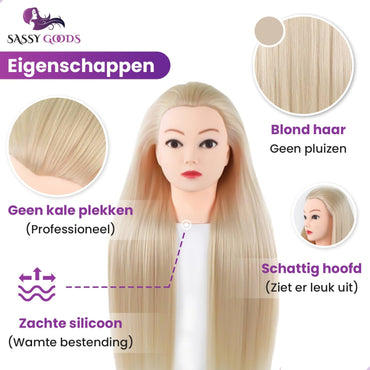 Blond Oefenhoofd Kappershoofd Oefenhoofd Sassy Goods