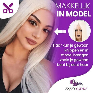 Lace Wig Licht Wit Pruik Sassy Goods