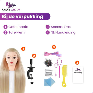Blond Oefenhoofd Kappershoofd Oefenhoofd Sassy Goods