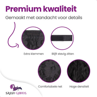 Ponytail Extension Zwart Haarextensies Sassy Goods