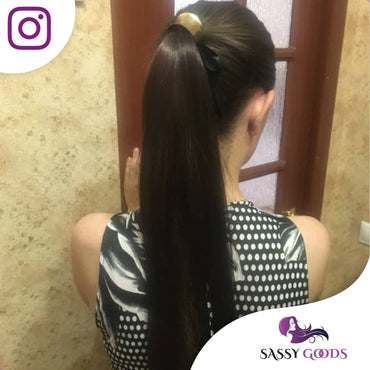 Ponytail Extension Zwart Haarextensies Sassy Goods