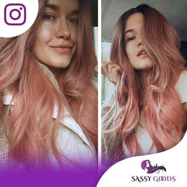 Roze Pruik - Pruiken Dames Lang Haar - Wig - 70 cm Pruik Sassy Goods