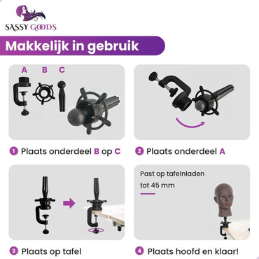 Statief voor Oefenhoofden - Sassy Goods