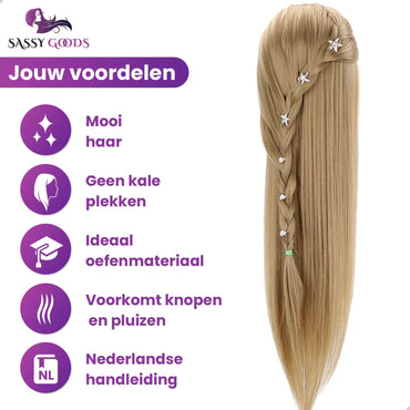 Kapperspop kappershoofd donker blond