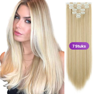 Clip In Extensions Blond 7 Stuks Haarextensies Sassy Goods 