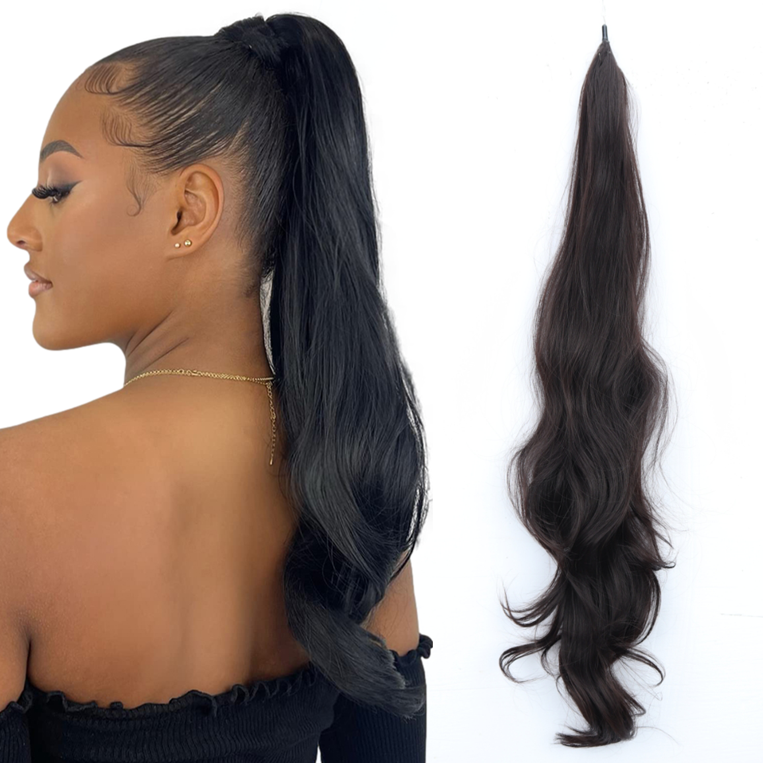 Ponytail Extension Zwart