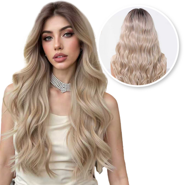 Luxe  Pruik Lace Front Wig Blond
