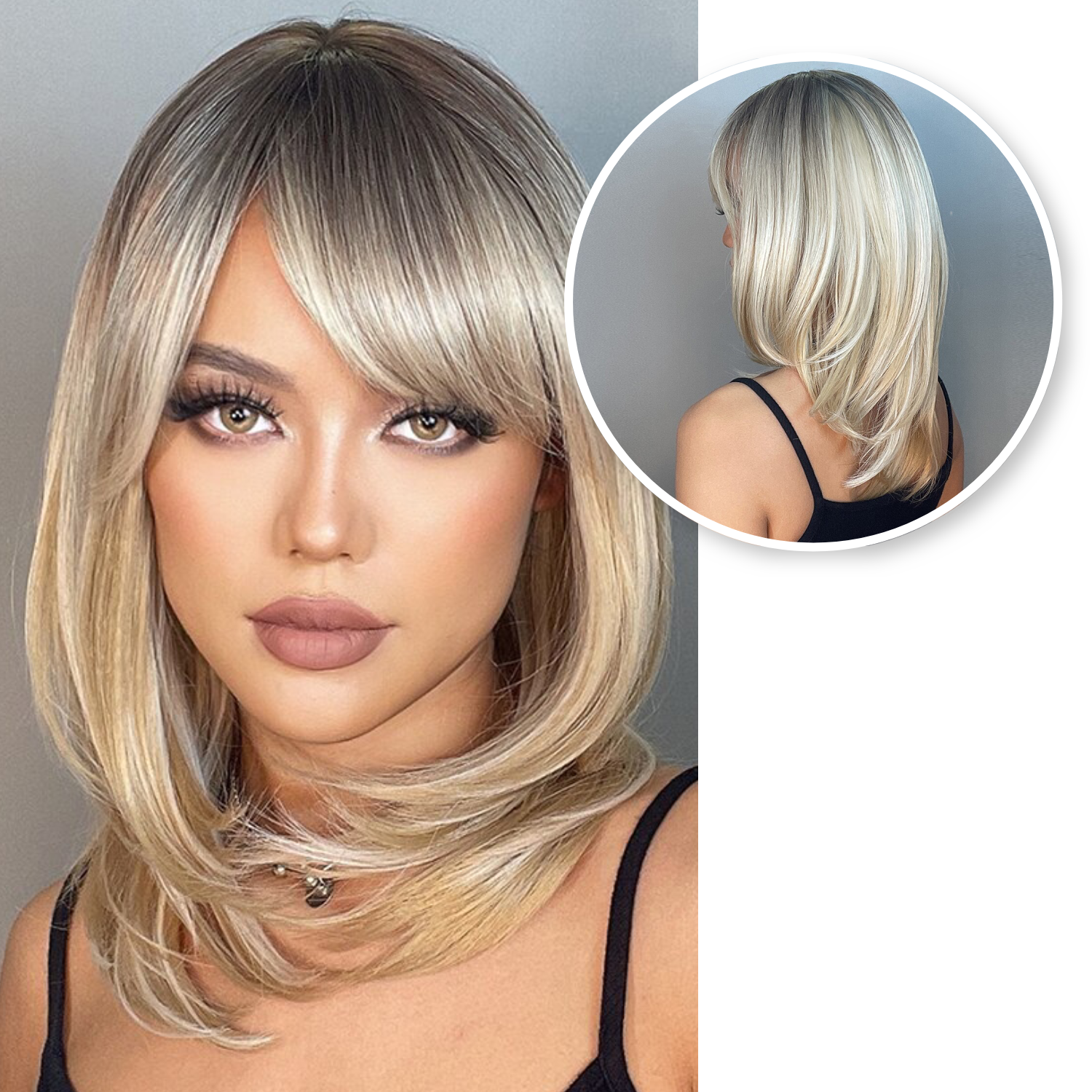 Short layered online blonde wig