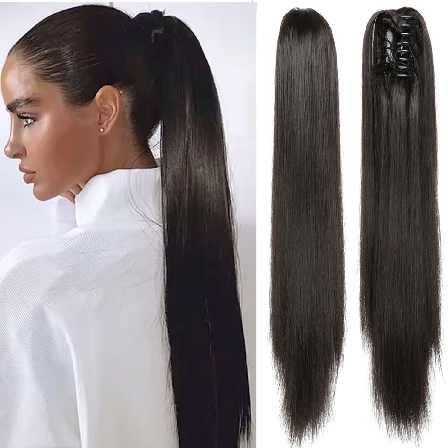 Clip In Extension Steil Donkerbruin Haarextensies Sassy Goods 