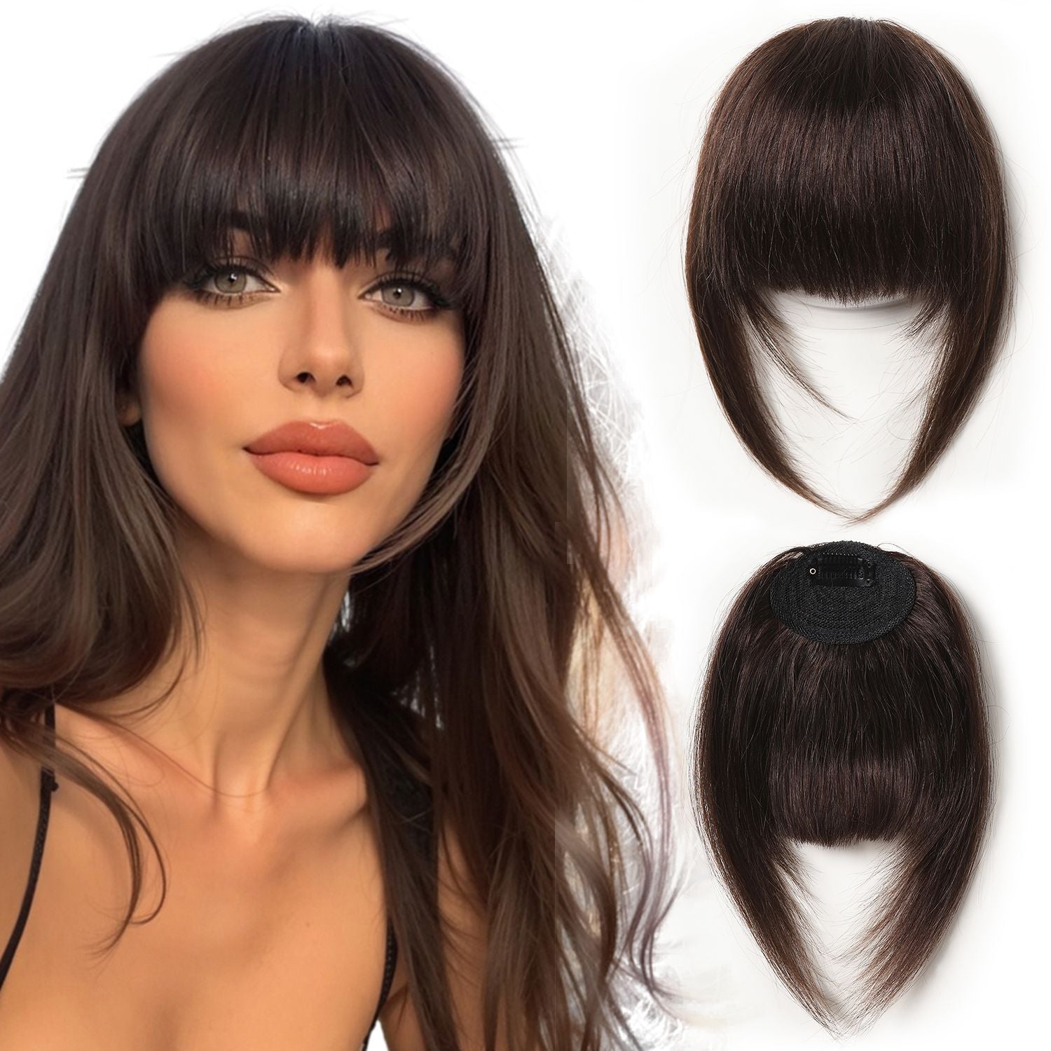 Clip in Pony Echt Haar Donkerbruin Sassy Goods 