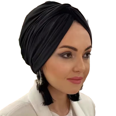 🎁 Zwarte Chemo muts - 1 maat - Dames Cap (100% off)