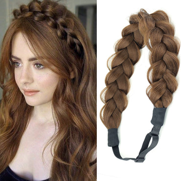 Gevlochten Haarband – Verstelbaar | Bruin vlechtband Sassy Goods 