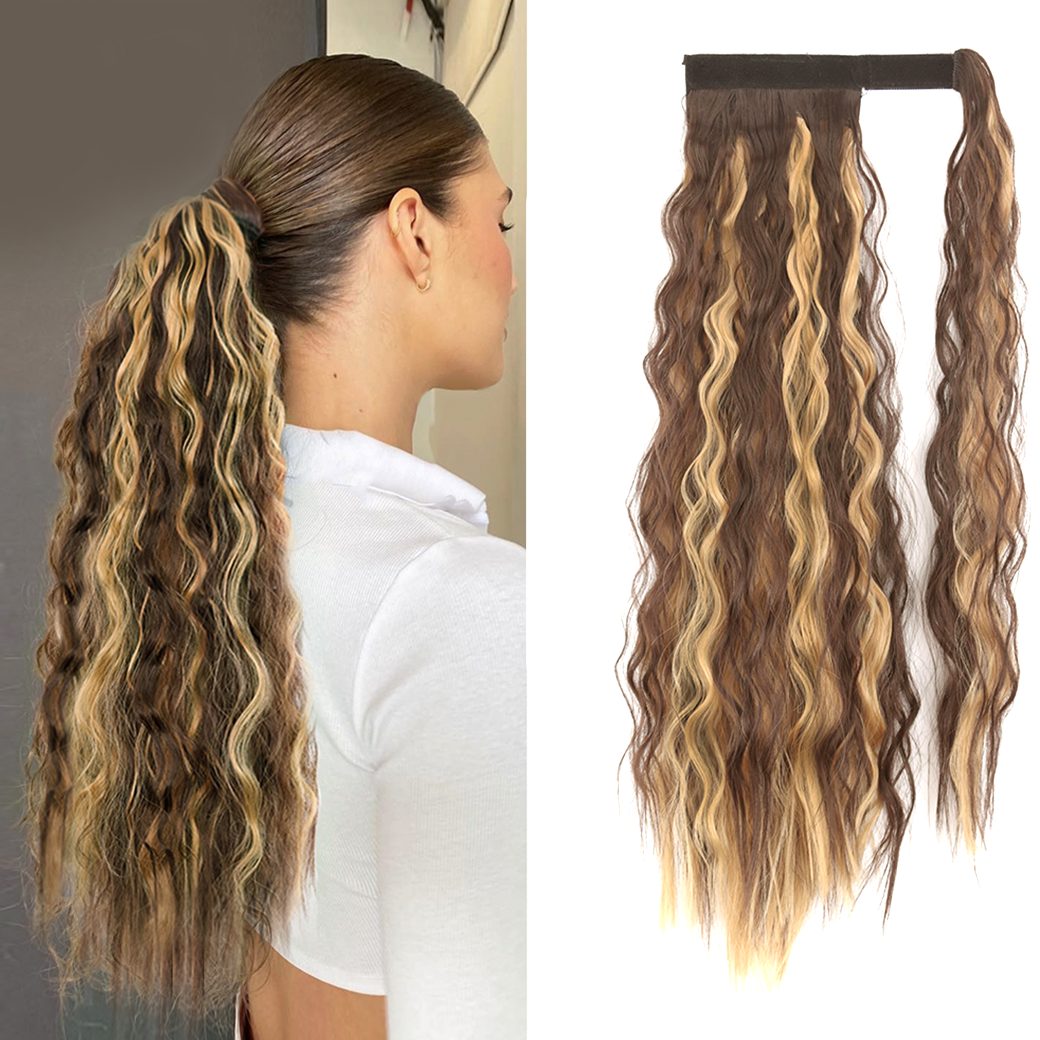 Ponytail Extension Blond & Bruin