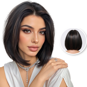 Pre order Luxury Black Wig Front Lace Wig - Straight - 60-65 cm