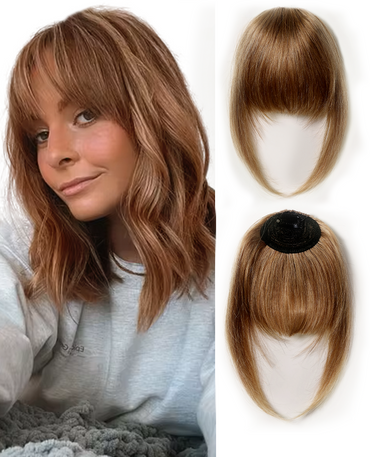 Clip in Pony Echt Haar - Pony Hair Extensions - Bangs - Goud Blond