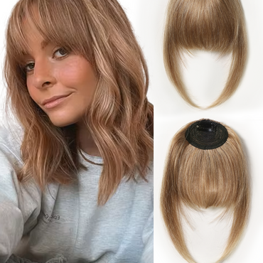 Clip in Pony Echt Haar - Pony Hair Extensions - Bangs - Goud Blond