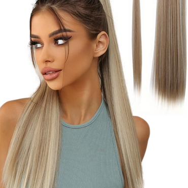 Wrap Around Ponytail Haar Extensions Paardenstaart Extension - As Blond - Steil - 60 cm