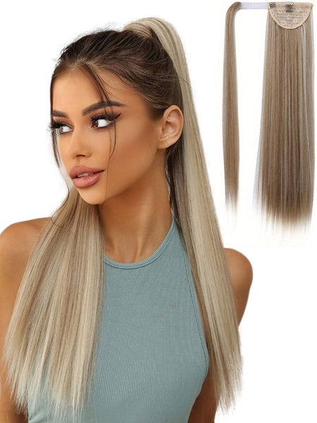 Wrap Around Ponytail Haar Extensions Paardenstaart Extension - As Blond - Steil - 60 cm Haarextensies Sassy Goods 