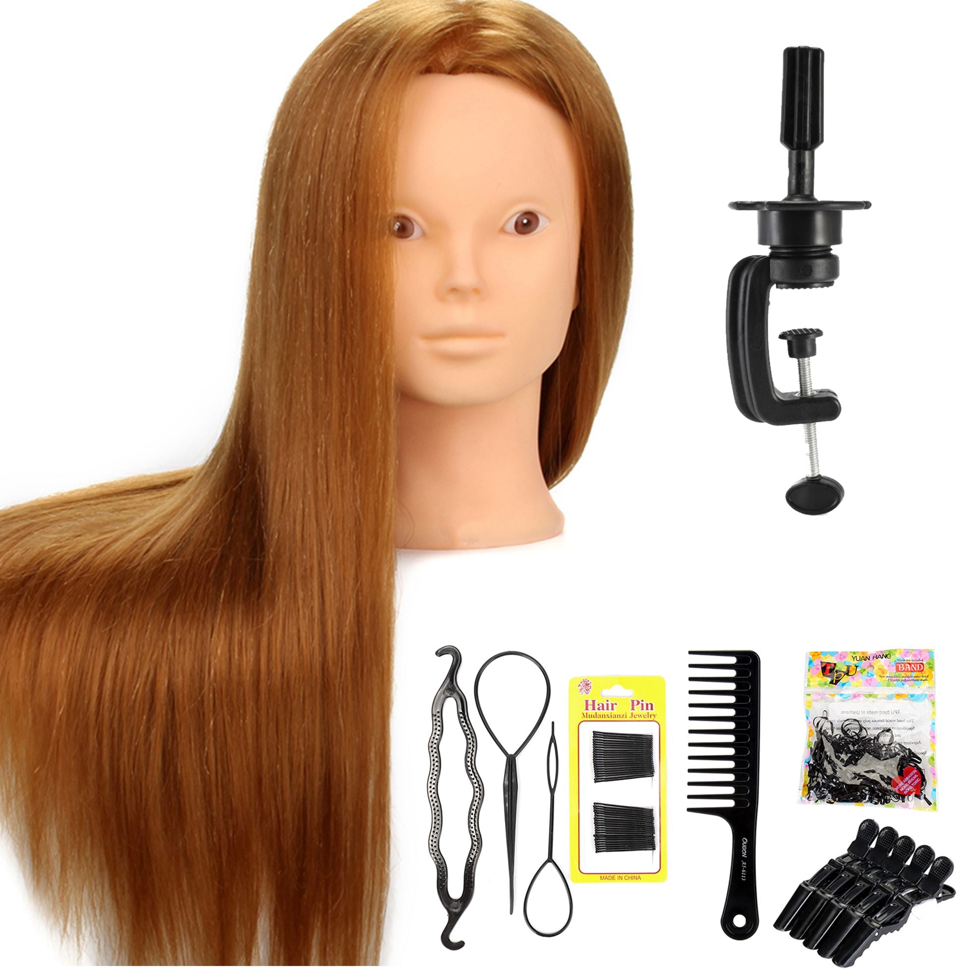 Oefenhoofd Kappershoofd Bruin 80% Echt Haar Oefenhoofd Sassy Goods 