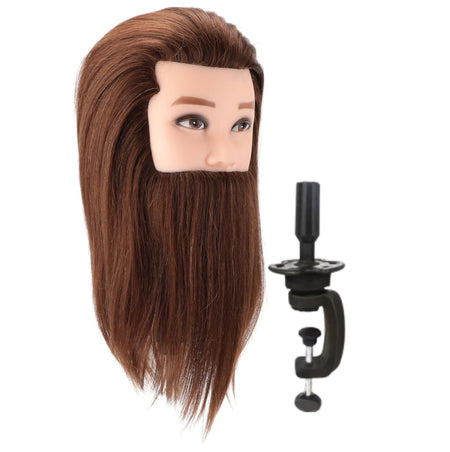 Kappershoofd - Kapperspop - Oefenhoofd Man - Bruin - 35 cm Oefenhoofd Sassy Goods 