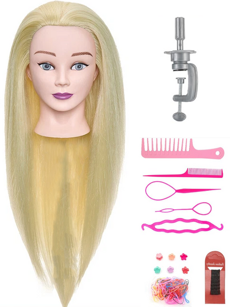 Blond Oefenhoofd Kappershoofd 50% Echt Haar