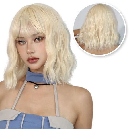 Blonde Pruik Golvend Kort Pruik Sassy Goods 