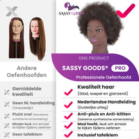 Oefenhoofd Kappershoofd 100% Echt Haar Oefenhoofd Sassy Goods 
