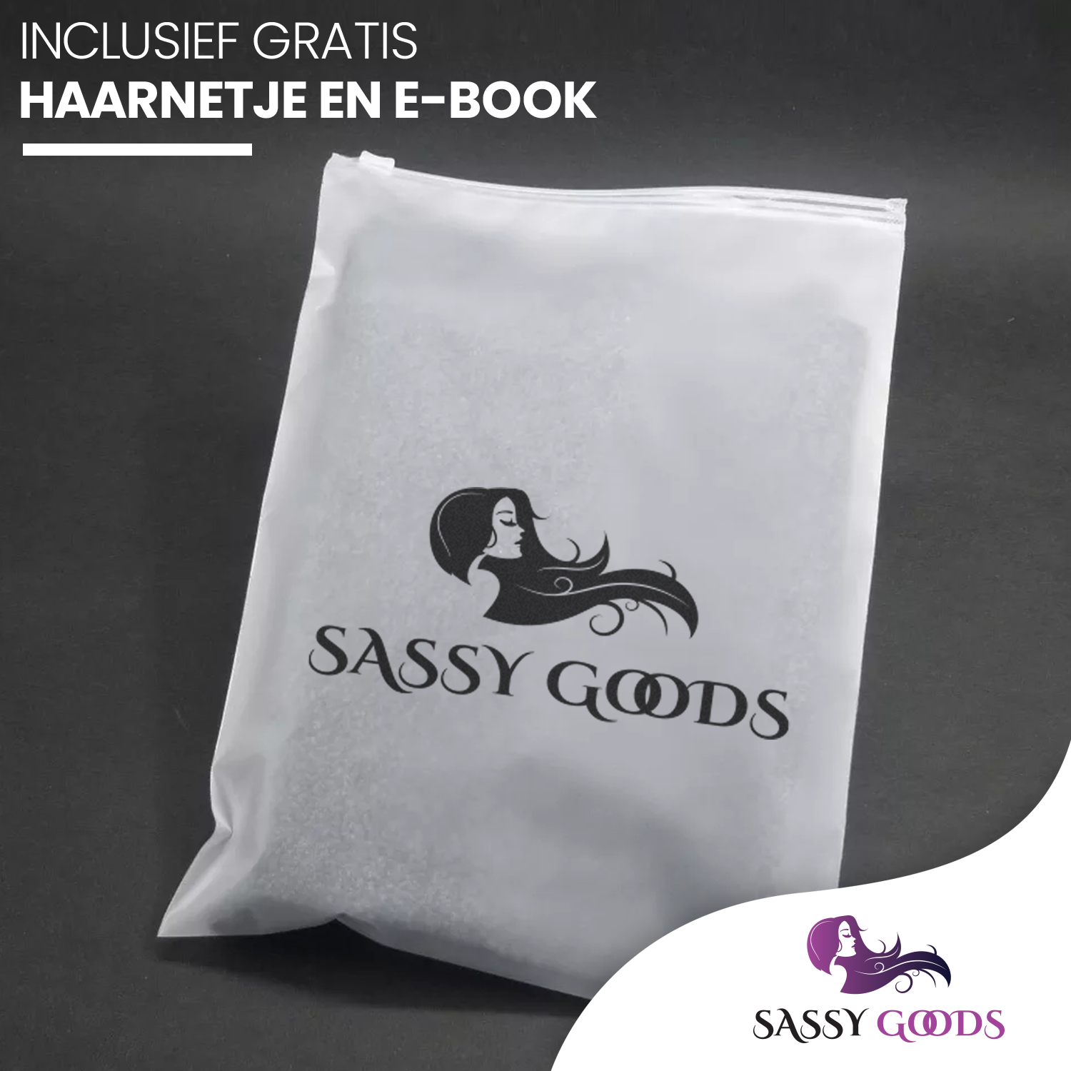 Zwarte Pruik - Sassy Goods Pruiken Dames Lang Haar - Wig - Golvend Zwart - 70 cm