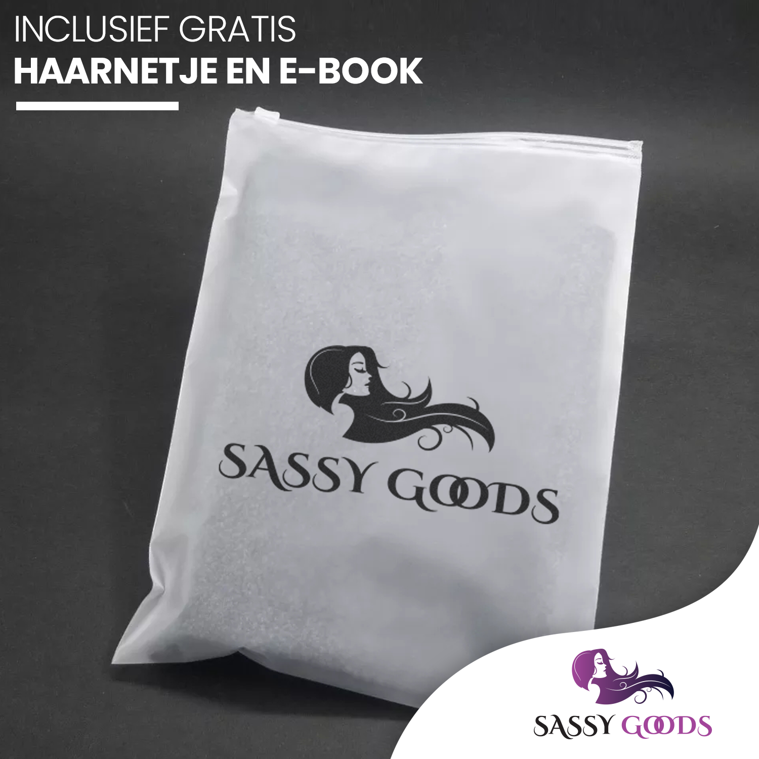 Zwarte Pruik Lang Golvend met Pony