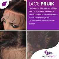 Luxe Bruine Pruik Lace Front Wig Donkerbruin
