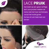 Luxe Lace Front Wig Zwart met Krullen