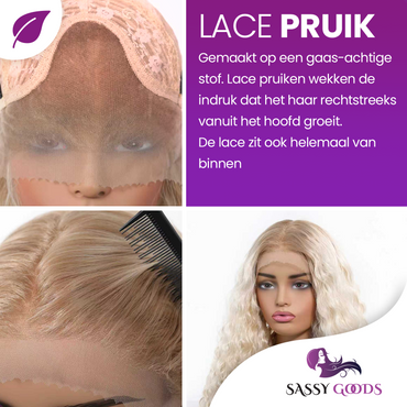 Luxe Blonde Lace Wig met Krullen