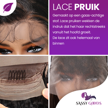 Pre order Luxury Black Wig Front Lace Wig - Straight - 60-65 cm