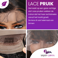 Luxe Lace Wig Zwart 30 cm