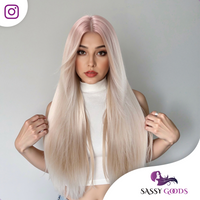 Luxe Platinum Blonde Front Lace Wig Steil