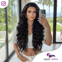 Luxe Lace Front Wig Zwart met Krullen