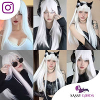 Pruik Wit Lang Pruik Sassy Goods 