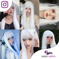 Pruik Wit Lang Pruik Sassy Goods 