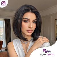 Luxe Lace Wig Zwart 30 cm