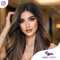 Luxe Donkerbruine Pruik Front Lace Wig - 66 cm