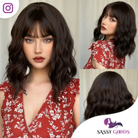 Korte Pruik Kastanjebruin - 35 cm