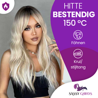 Blonde Pruik met Golvend Haar - 60 cm