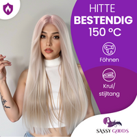 Luxe Platinum Blonde Front Lace Wig Steil